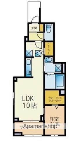 LA MAISON385(ワンルーム/1階)の間取り写真