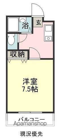 プリベールⅡ(1K/1階)の間取り写真