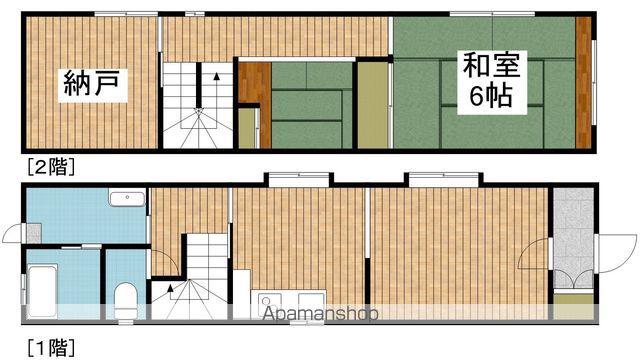 越後線 関屋駅(新潟) 徒歩6分 2階建 築47年(2LDK)の間取り写真