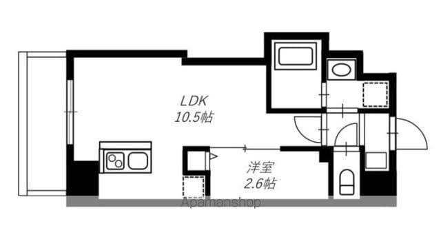 リヴシティ横濱末吉町弐番館(1LDK/8階)の間取り写真