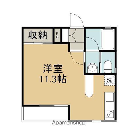 ジュネス北栄(ワンルーム/2階)の間取り写真