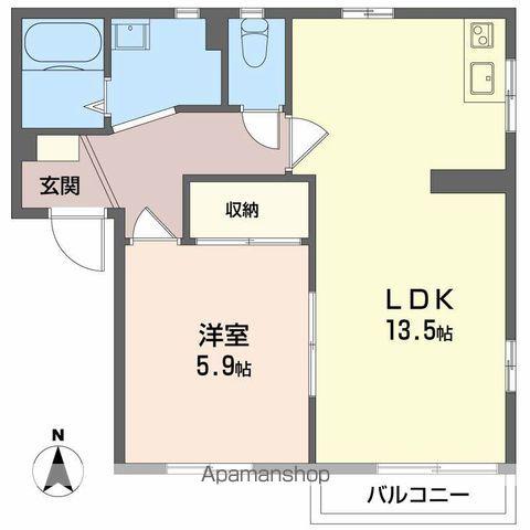 ドミールのぞみ(1LDK/1階)の間取り写真