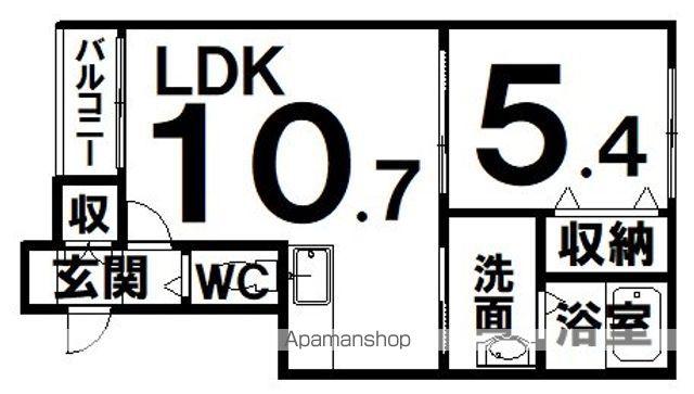 グランフォーレ中園Ⅰ(1LDK/1階)の間取り写真