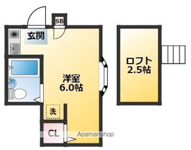 ブレセット栄(ワンルーム/2階)の間取り写真
