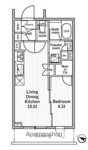 NIDO MOTOHASUNUMA(1LDK/1階)の間取り写真