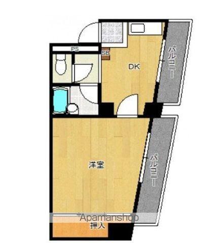 興栄マンション平尾(1DK/5階)の間取り写真