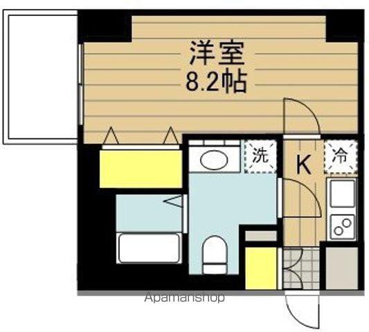 CREVISTA戸田(1K/5階)の間取り写真