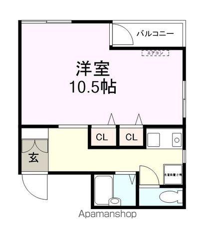 こめ吉ビル(ワンルーム/3階)の間取り写真