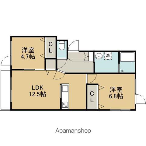 フェリオ(2LDK/1階)の間取り写真