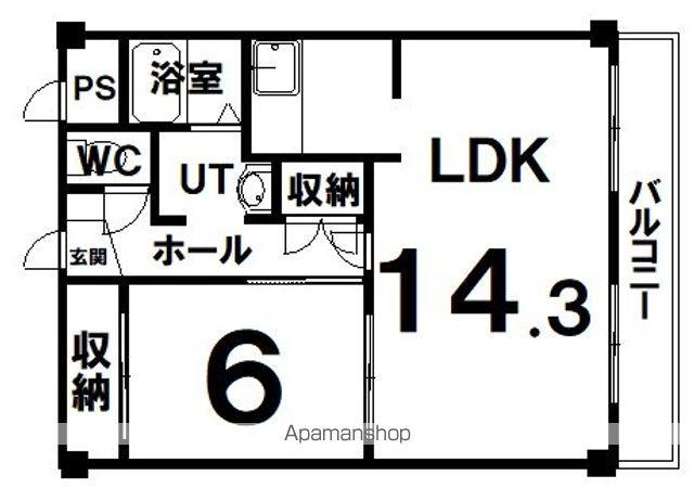WINDIA仲浜(1LDK/5階)の間取り写真