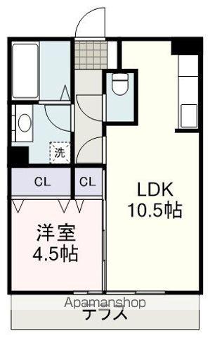 ソレイユ(1LDK/1階)の間取り写真