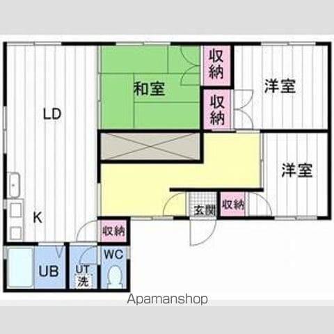 ソシアル向井(3LDK/1階)の間取り写真