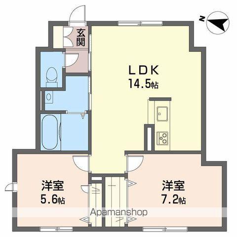 ラフィナス(2LDK/1階)の間取り写真