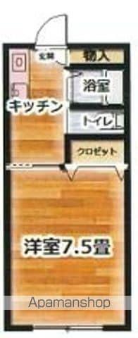 ジュネスクリエイトⅦ(1K/1階)の間取り写真