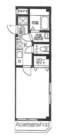 フレンツェル錦糸町(1K/2階)の間取り写真