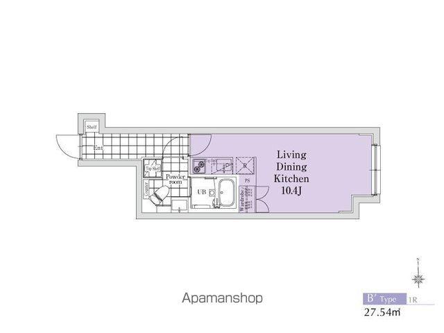 EXAM新中野Ⅱ(ワンルーム/2階)の間取り写真