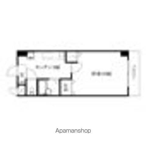 ドミール S(1K/4階)の間取り写真