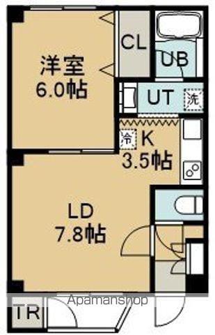 ピアース桔梗(1LDK/1階)の間取り写真