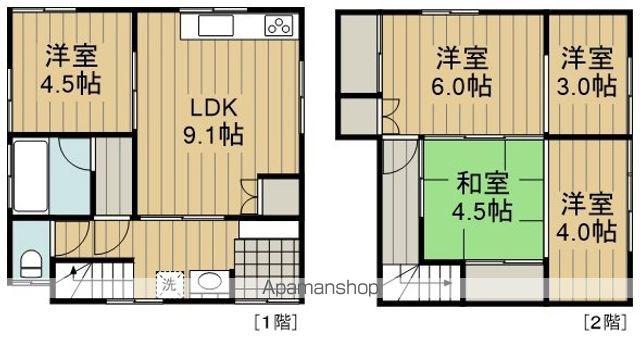 五日市線 熊川駅 徒歩9分 2階建 築51年(3LDK)の間取り写真