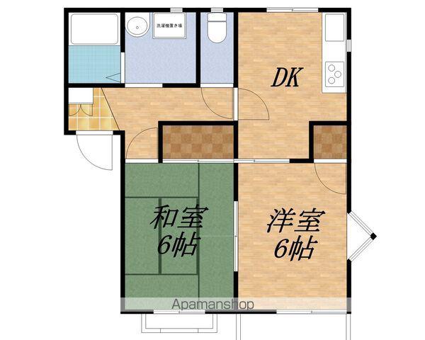 セフィラ北町D(2DK/1階)の間取り写真