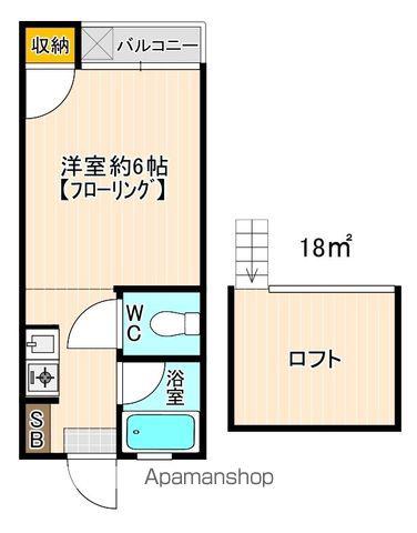 インクスポット博多南(ワンルーム/1階)の間取り写真