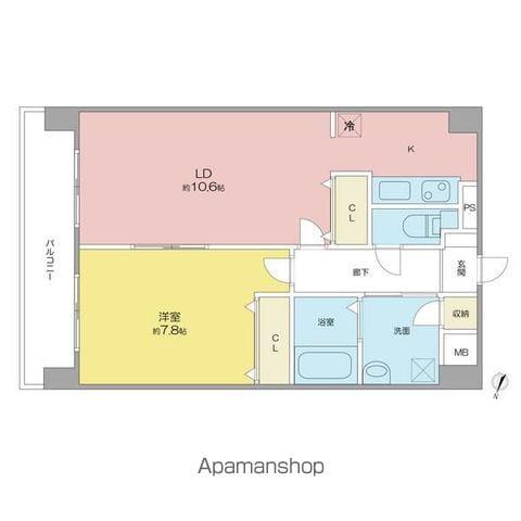 グランシャリオ覺王山(1LDK/7階)の間取り写真