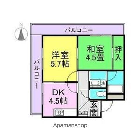 ネオハイツ大須(2K/6階)の間取り写真