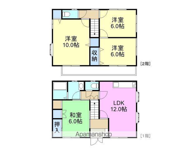 山口県岩国市 2階建 築30年(4LDK)の間取り写真