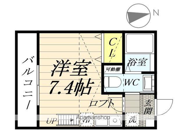 春のそよ風とESPRESSO(ワンルーム/2階)の間取り写真