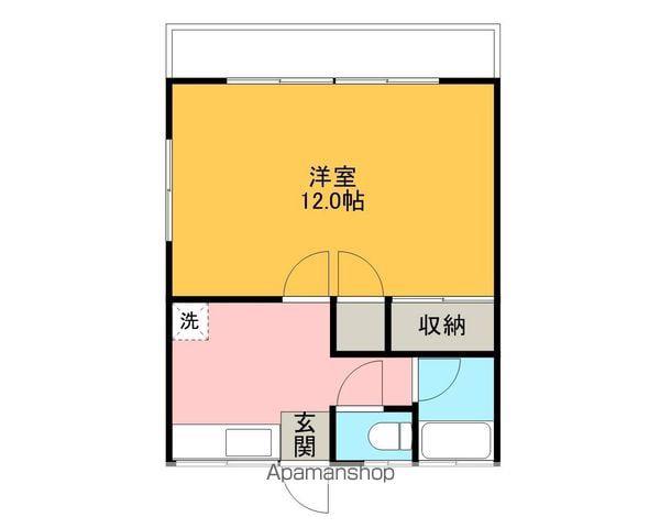 コーポ一番堰(1K/2階)の間取り写真