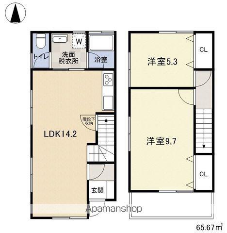 デュオ横田(2LDK)の間取り写真