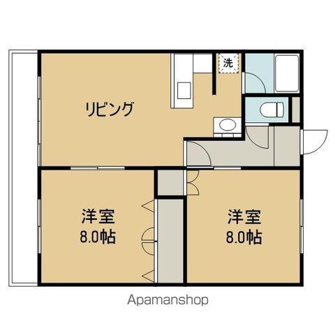スリーエイトSY(2LDK/2階)の間取り写真