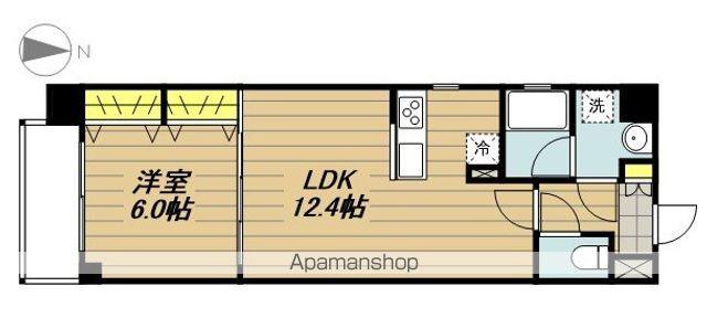 エクセルシティ戸田公園(1LDK/6階)の間取り写真