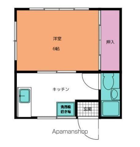 ホワイトハウス(1K/2階)の間取り写真