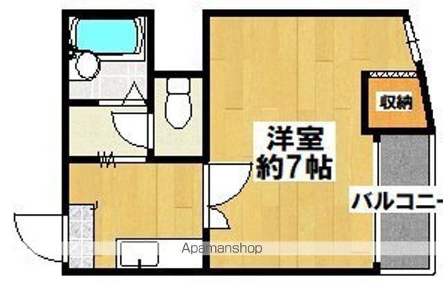 エスト長居西(1K/6階)の間取り写真