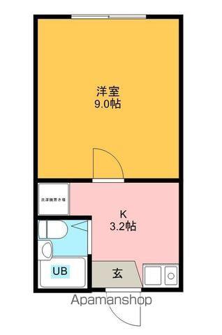 コーポマルジン宮(1K/1階)の間取り写真