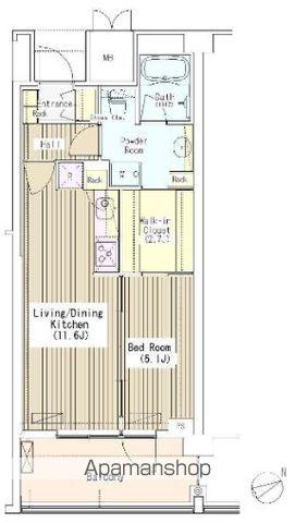 マチュリティ小石川(1LDK/5階)の間取り写真