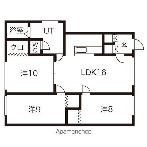 サンホームMS16番館(3LDK/1階)の間取り写真