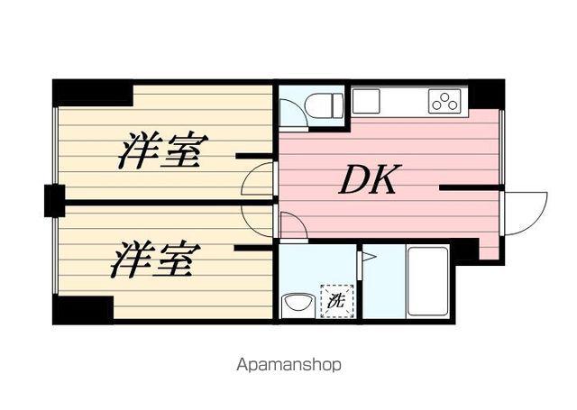 リブポート幕張(2DK/2階)の間取り写真