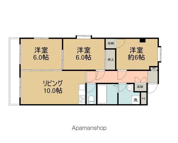 プライメリー岡島(3LDK/3階)の間取り写真