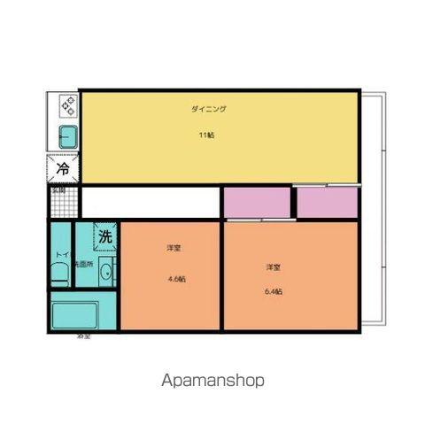 ザ・ガーデンテラス尾曳町(2LDK/6階)の間取り写真
