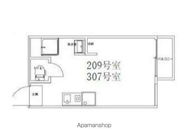REZET柏(ワンルーム/2階)の間取り写真