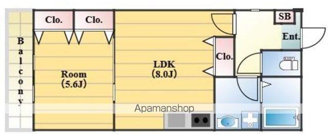TAC RIVER(1LDK/3階)の間取り写真