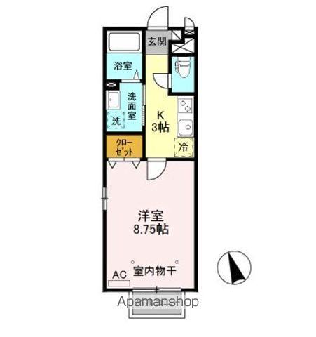 VI・クラインアスト(1K/2階)の間取り写真