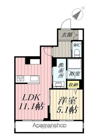 グランディール(1LDK/2階)の間取り写真