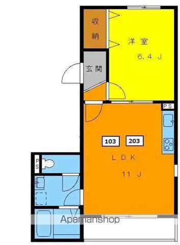 高円寺パレスマンション(1LDK/1階)の間取り写真