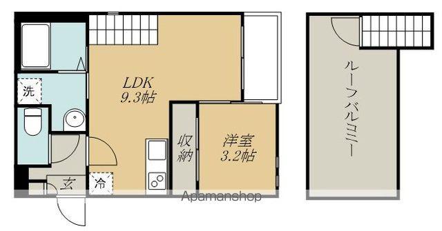 GRANDTIC HALE(1LDK/2階)の間取り写真