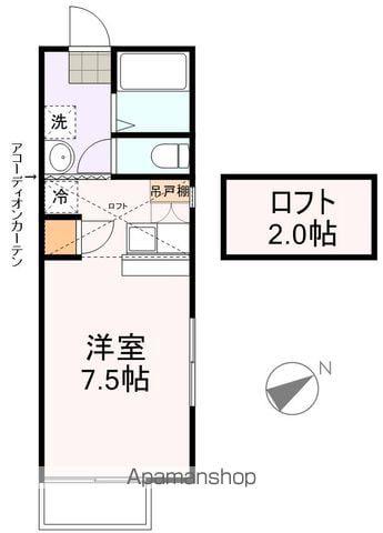 サニーライフ砂押(1K/2階)の間取り写真