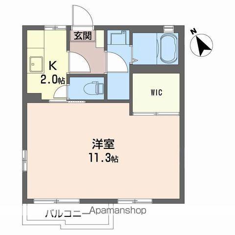 フレグランスナナウミB(1K/1階)の間取り写真