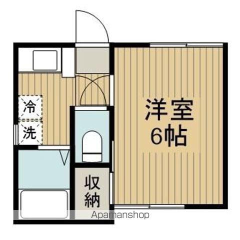 フリージア(1K/1階)の間取り写真